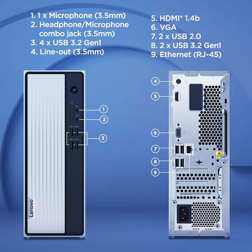 Lenovo IdeaCentre 5 Desktop Computer, Intel Core i5 10th Gen i5